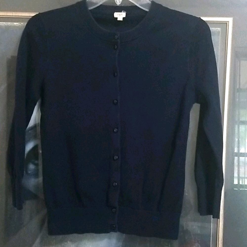 Crop top navy blue used J.Crew Cardigan